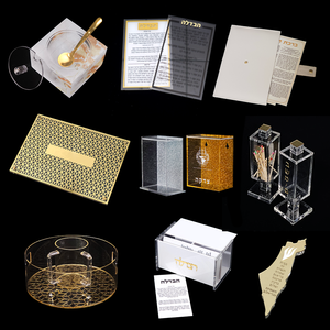 Cửa hàng bán lẻ xoay trường hợp tông phía trước đứng Acrylic Hộp hiển thị benchers challah Bìa judaica mezuzah tùy chỉnh hộp diêm - Product Image 4