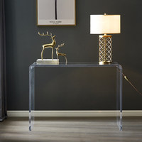 Modernes Klares Acryl-Schminktisch-Set Transparenter Frisiertisch mit Hocker Minimalistischer Schminktisch für Schlafzimmer Wohnmöbel