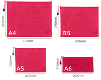 Carpeta de Almacenamiento con Cierre, Impermeable, de Poliéster con Diseño de Panal, Tamaños A4/B5/A5/A6, Colores en Stock, MOQ 50 Piezas, Venta al Por Mayor, Personalizable OEM