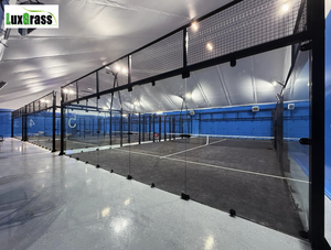 LUX <span class=keywords><strong>Terrain</strong></span> de <span class=keywords><strong>Padel</strong></span> Panoramique Intérieur 20 * 10M Standard, Cadre Noir Classique, Édition Personnalisée - Product Image 4