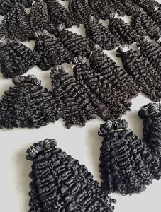 ผมแท้แบบดิบ ไม่ผ่านกระบวนการ แบบตรงและแบบหยิกพม่า  แบบดับเบิ้ลดรอน  คุณภาพสูง  แบบซุปเปอร์ดับเบิ้ลดรอน  ขายส่ง - Product Image 2