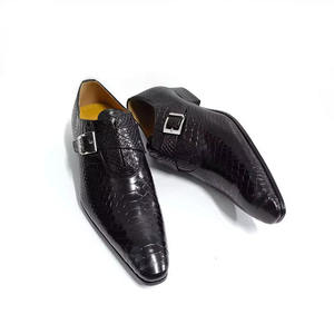 Zapatos de boda personalizados hechos a mano para hombre, zapatos casuales con hebillas metálicas, zapatos de vestir y Oxfords con estampado de serpiente que realzan la estatura. - Product Image 2