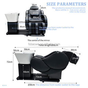Elektrisches Shampoo-<span class=keywords><strong>Massage</strong></span> bett Kunden spezifisches modernes Luxus <span class=keywords><strong>massage</strong></span> bett 3D-Massagestuhl Friseur wasch stuhl für Schönheits salon - Product Image 2