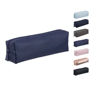 Multi Purpose Big Capacity Soft Leather Blank Sleeve Pencil Bag Pen Holder Protective Case