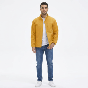 High Quality Custom Men's Softshell Waterproof Jacket <b>Canvas</b> Fabric Hooded Thick Outdoor Hiking & Fishing Casual Front Logo - Product Image 1