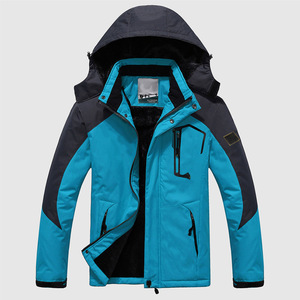 ICE-MOUNTAIN OUTDOOR Winter Hooded Puffer <b>Jacket</b> Unisex Thick <b>Fleece</b> <b>Lined</b> Waterproof Sporty Style Zipper Closure Regular Fit - Product Image 2
