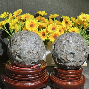 Nuovo arrivo sfera di superficie della luna incandescente sfera di pietra guarigione UV cristallo reattivo artigianale Yooperlite luna per la decorazione della casa - Product Image 2