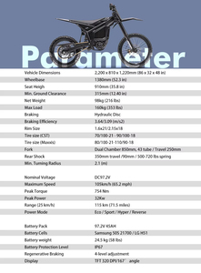 มอเตอร์ไซค์ไฟฟ้า Talaria Komodo E-Bike รุ่นใหม่ ปี 2026 แรงดัน 97.2V กำลัง 32KW แรงบิด 754 นิวตันเมตร สมรรถนะออฟโรดทรงพลัง สีดำ น้ำเงิน เขียว - Product Image 3