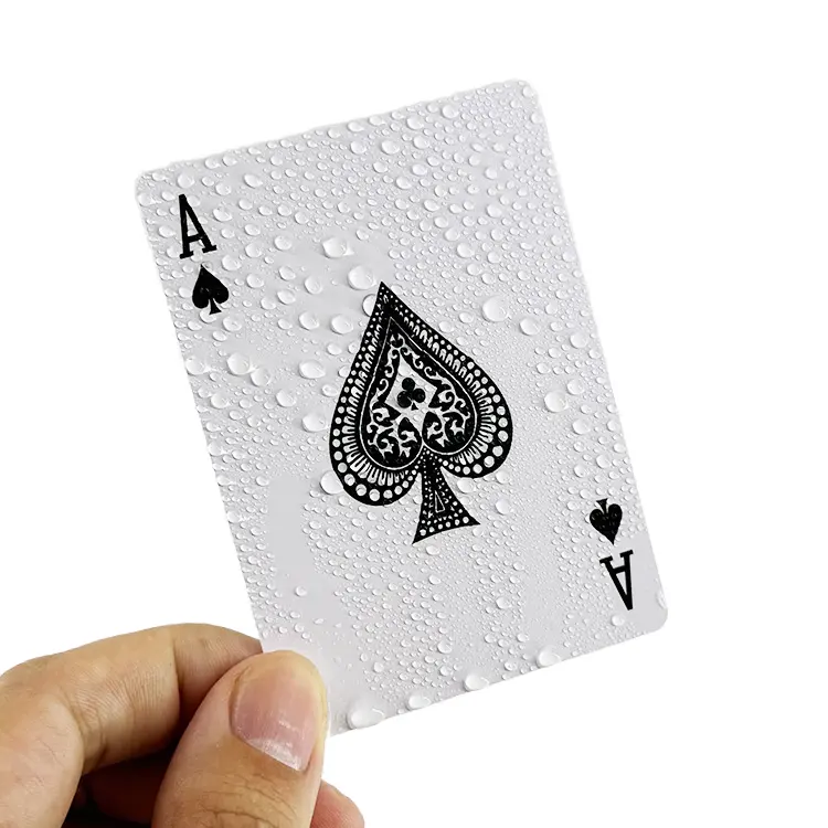 Kustom Pabrik OEM kartu permainan Lenticular asli PVC jembatan ukuran disepuh sisi plastik kartu bermain Poker