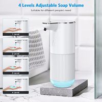 Distributeurs de savon muraux pour salle de bain d'hôtel Distributeur de savon de shampooing en mousse liquide rechargeable de 350ml Distributeur de savon en gel mural