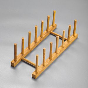 Expositores de bambú al por mayor, estantes para pasteles de té, soportes para exhibir monedas conmemorativas de pasteles de té, estantes para tazas de seis compartimentos, almacenamiento - Product Image 5