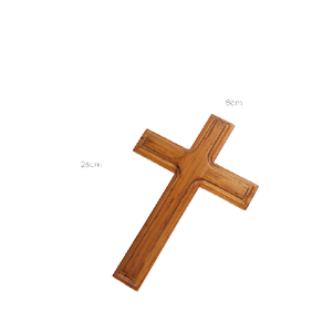 Cruz de Jesucristo de Madera Estilo Bohemio Náutico para Montar en la Pared, Regalo para Navidad, Familiares y Amigos - Product Image 1