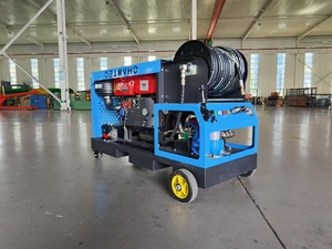 Nettoyeur haute pression à essence diesel à démarrage électrique commercial 200 bar avec réservoir d'eau 160 pour le <span class=keywords><strong>nettoyage</strong></span> du sol du toit - Product Image 2