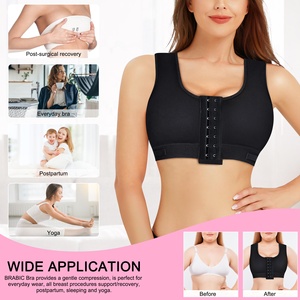 Soutien-gorge de compression post-chirurgical pour femmes, fermeture avant, gaine amincissante, pour post-opératoire, augmentation mammaire, mastectomie, ou après <span class=keywords><strong>cancer</strong></span> du sein - Product Image 4