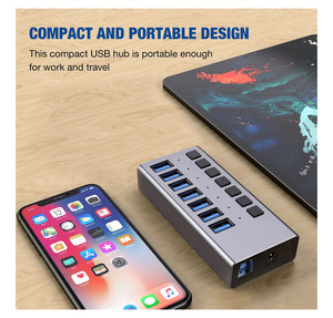 Tùy Biến 7 Cổng USB3.0 Nhiều Hub Sạc + Truyền Dữ Liệu 36W 5Gbps USB Cho PC Máy Tính Xách Tay Những Người Khác - Product Image 3