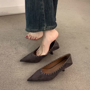 Zapatos de Tacón Bajo de Satén con Pedrería, Elegantes y Sexys, para Invierno, Cómodos, con Punta en Pico, Impermeables, para Hombre y Mujer - Product Image 4