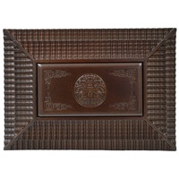 Caja Conmemorativa de Alta Calidad Fulugong, Exterior de Ébano, Interior de Madera de Alcanfor, Artículos Funerarios de Madera Maciza Real, Suministro al por Mayor