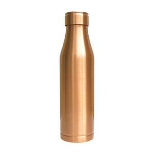 Bouteille d'eau classique en cuivre, écologique, avec bouchon sécurisé anti-fuite, durable, réutilisable, portable pour la salle de sport, le bureau et les voyages - Product Image 1