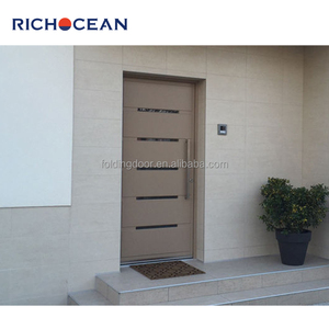 Porte anti-souffle en fonte d'aluminium italienne Porte de sécurité extrême extérieure avec verre Conceptions modernes de porte principale à l'épreuve des balles - Product Image 2