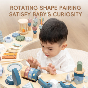 Tavolo Attività Montessori Sensoriale per Bambini, Giocattolo Educativo in Legno a Forma di Luna per Bambini e Bambine - Product Image 4