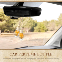 Diffuseur de parfum pour voiture en verre de 5 ml avec bouchon à vis et impression sérigraphique, design suspendu Ladebox