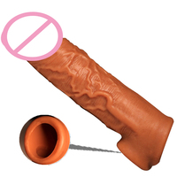 Flexibler Weicher Realistischer Dildo Penis-Hülle für Männer Penisring China Cockring Erwachsenen-Spielzeug Verzögerung der Ejakulation Stärkere Erektion