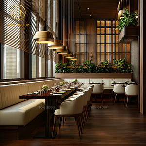 Modern Commercial White Curved Leather Wooden Hotel Restaurant Chair with Table <strong>Sofa</strong> Booth Seating Furniture Booth for <strong>Cafeteria</strong> - Product Image 6
