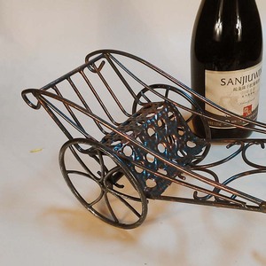Porte-<span class=keywords><strong>bouteille</strong></span> en métal simple, support de vin, modèle créatif en fer, rickshake - Product Image 6