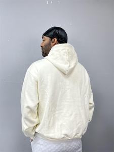 POD Service 600 Gsm Hoodie 100% Coton Unisexe Blanc Lourd Français Terry Sans Cordon Plaine Hoodies - Product Image 4