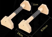 Barres parallèles portables en bois pour la musculation à domicile, pour pompes, dips et postures inversées, léger, fitness