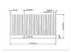 อลูมิเนียมชิปเซ็ตฮีทซิงค์กระจายความร้อนหวีครีบระบายความร้อน - Product Image 6