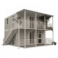 Maison conteneur préfabriquée moderne à deux étages de 20 pieds ou 40 pieds, villa modulaire préfabriquée à 2-3 chambres, maison conteneur préfabriquée à deux étages