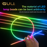 Lumières LED ambiantes universelles RGB, éclairage intérieur automobile, lampe d'ambiance pour voiture