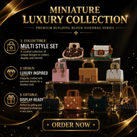Mini Sac à Main de Luxe en Briques de Construction, Modèle de Sac à Main de Créateur à Collectionner, Jouet pour Enfants et Collectionneurs