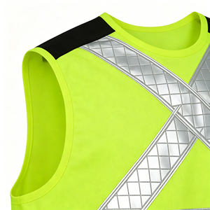 Veste de sécurité réfléchissante fluorescente de haute qualité S-3XL, vêtements de chantier réfléchissants, gilet réfléchissant avec signalisation directionnelle et LOGO personnalisé - Product Image 5
