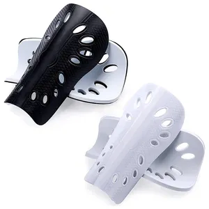 Espinilleras transpirables Mangas 2 piezas Espinilleras de fútbol Almohadillas protectoras de EVA para piernas de fútbol