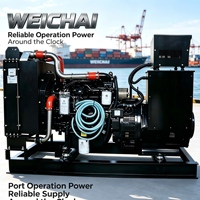 Groupe électrogène diesel à châssis ouvert Weichai de qualité supérieure, 30-200 kW, triphasé, source d'alimentation industrielle