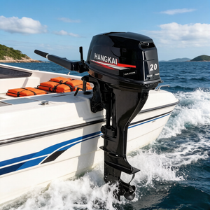 Moteurs hors-bord gonflables marins Hangkai à <span class=keywords><strong>prix</strong></span> compétitifs à vendre, moteur hors-bord à <span class=keywords><strong>essence</strong></span> 4 <span class=keywords><strong>temps</strong></span> à arbre court et long de 20 CV - Product Image 1