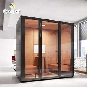 Buồng Họp Văn Phòng Cách Âm OEM Của Nhà Máy Flexspace Buồng Họp Hiện Đại Khoang Họp Văn Phòng Cách Âm Cỡ Lớn Tiếng Ồn Thấp