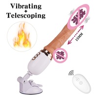 Großhandel Ferngesteuerter Vibrations-Masturbator Vollautomatischer Ein- und Ausstoß Vibrierender Heizender Teleskop-Penis
