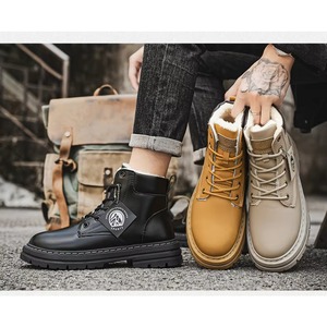 Stivali da Uomo Invernali in Pelliccia Sintetica, Caldi, con Suola in PVC, <span class=keywords><strong>Scarpe</strong></span> Basse a Cilindro, Stile Retrò Desert <span class=keywords><strong>Wolf</strong></span> Warriors per Esterni - Product Image 5