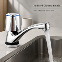 Robinet de lavabo à poignée unique pour salle de bain, mitigeur de lavabo, robinet d'eau pour lavabo