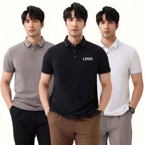 Healthy Breathable Anti-Wrinkle Plain Polo Collar T <b>Shirts</b> Men Custom Logo Polo T <b>Shirts</b> - Product Image 5