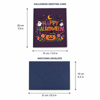 Cartes de vœux créatives pliables 3D Citrouille et Chèvre pour Halloween 2026, idéales pour la vente en gros
