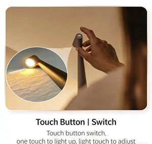 Lámparas de Escritorio LED Táctiles Inteligentes para el Hogar, con Atenuación Gradual, Lámpara Nocturna Recargable, Lámpara de Ambiente para Decoración de Dormitorio y Sala de Estar - Product Image 3