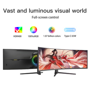 จอคอมพิวเตอร์แบบโค้ง49นิ้วคุณภาพสูง5K 165Hz KVM PBP HDR PD65W การออกแบบสำนักงานด้วย DP ลำโพงในตัวสำหรับการเล่นเกมเดสก์ท็อป - Product Image 4
