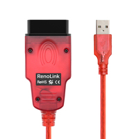 Programmateur ECU OBD2 Renolink V2.11 rouge pour la programmation des clés de voiture Renault, outil compatible avec les programmateurs SRS, ECM, UCH, EPS