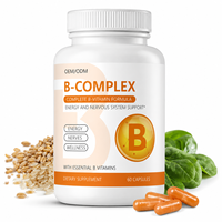 Capsules de complexe B à formule personnalisée, complément nutritionnel quotidien pour la vitalité, fournisseur OEM ODM de produits à marque privée