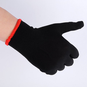 Gants de travail en nylon et polyester, 13 aiguilles, texturés, antidérapants, respirants, pour le secteur de la construction - Product Image 1