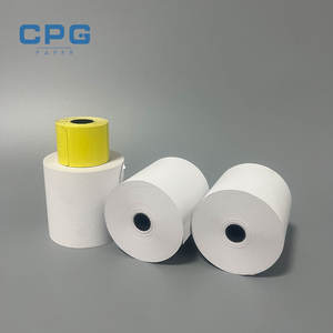 Rouleau thermique personnalisé sans BPA du fabricant 57x50mm 80x76mm 58gsm à faible poussière avec impression recto pour pharmacie, distributeur automatique et casier express - Product Image 1